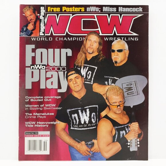 WCW Wrestling Magazine Vintage 2000 nWo DDP Miss Hancock Posters Unread Stock - Picture 1 of 11